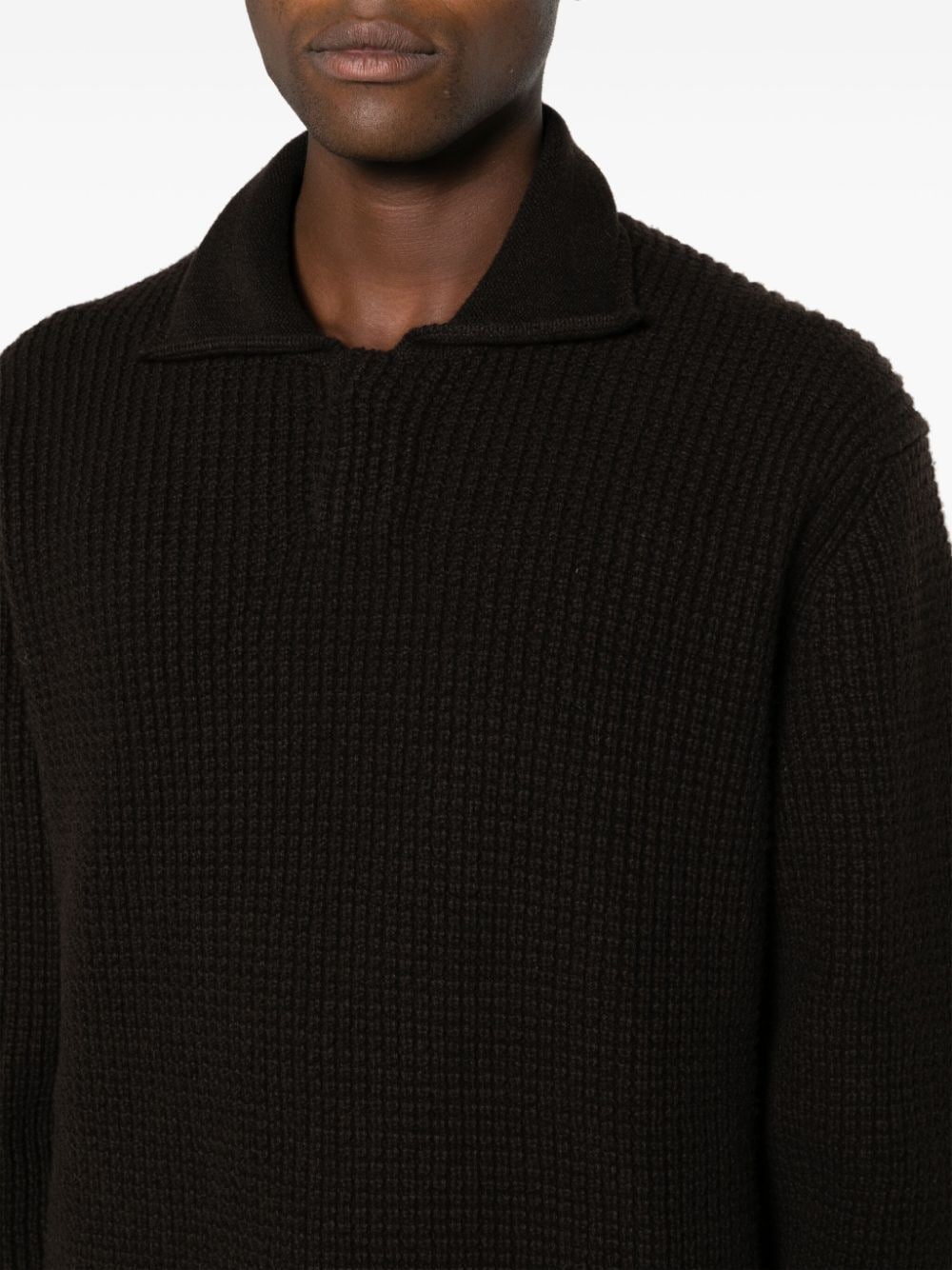 oasi cashmere waffle knit polo shirt by zegna - bottegalusso: premier destination for modern luxury menswear