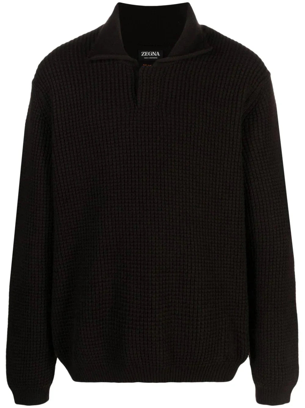 oasi cashmere waffle knit polo shirt by zegna - bottegalusso: premier destination for modern luxury menswear