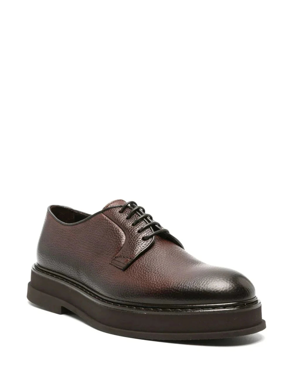 round toe leather derby shoes by doucal's - bottegalusso: premier destination for modern luxury menswear