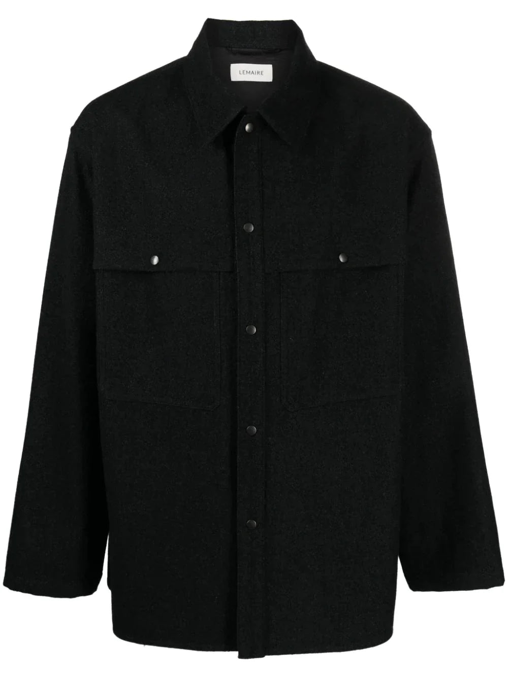 long sleeve wool blend shirt by lemaire - bottegalusso: premier destination for modern luxury menswear