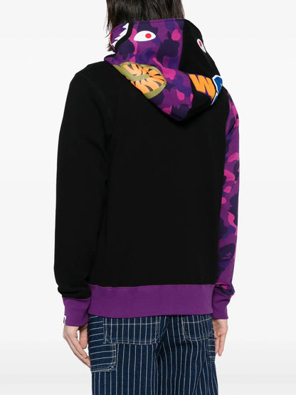 Shark Camouflage Pattern Cotton Hoodie by A BATHING APE® - bottegalusso: Premier Destination for Modern Luxury Menswear