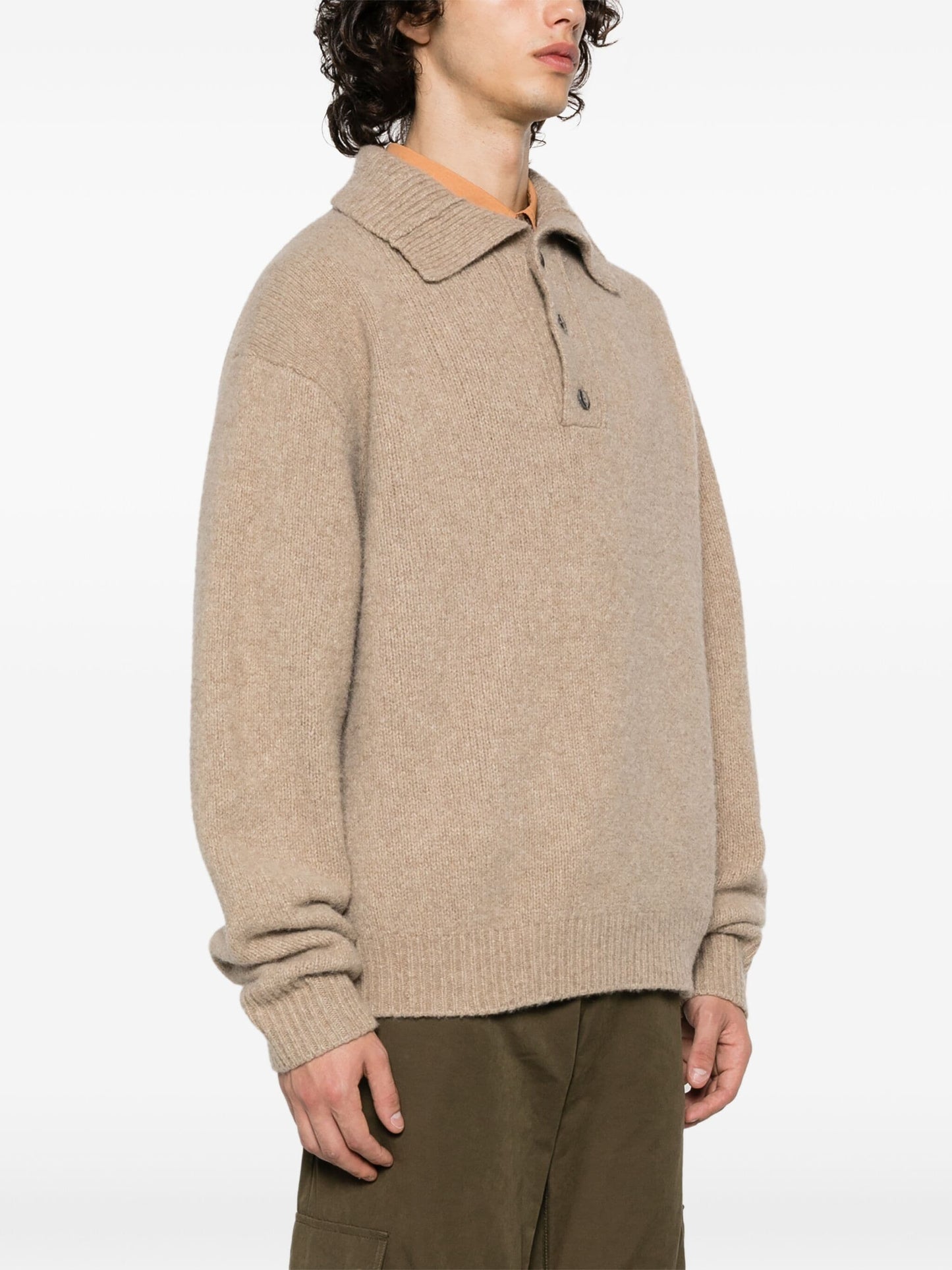 merino blend polo jumper by nanushka - bottegalusso: premier destination for modern luxury menswear