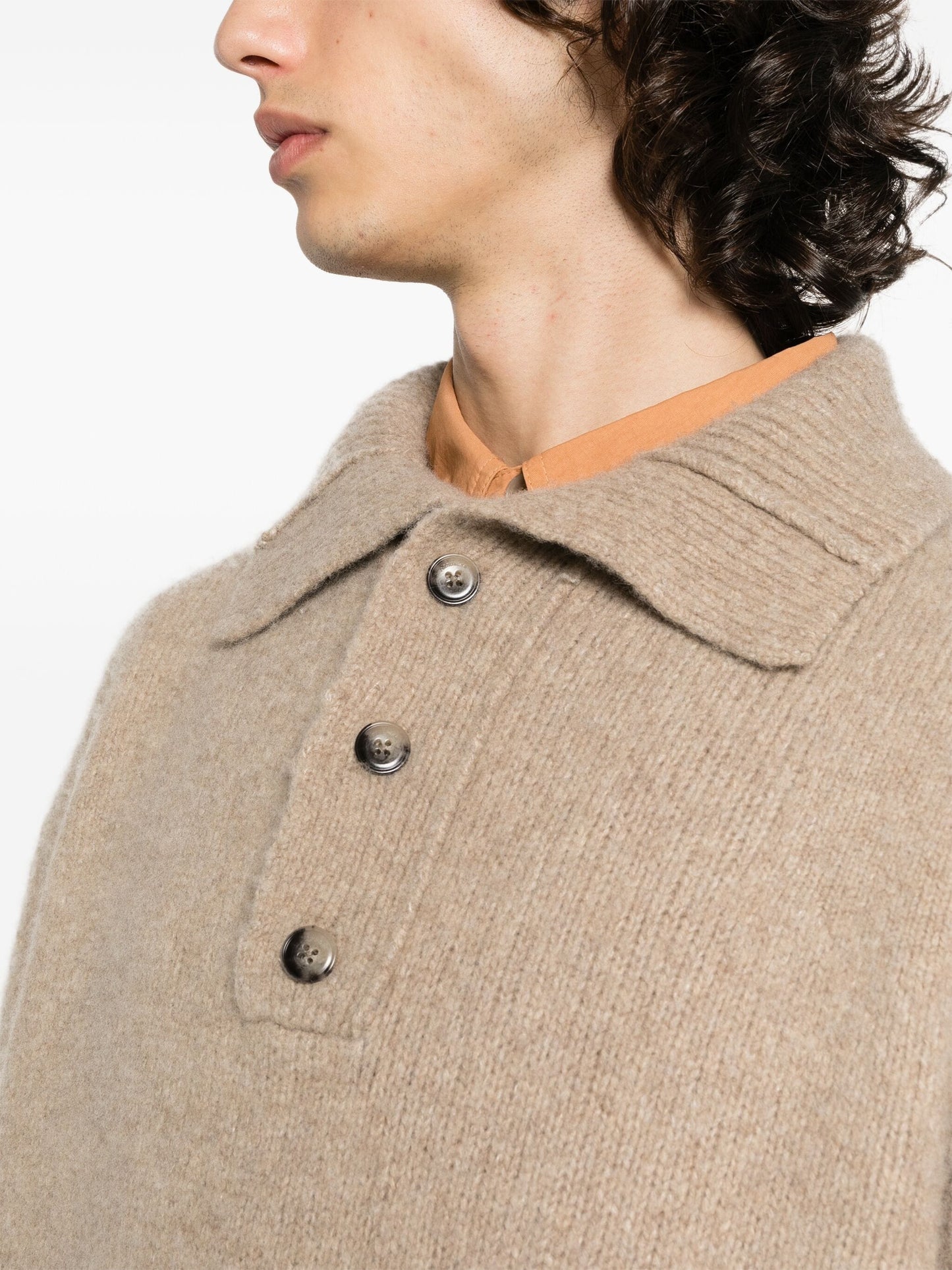 merino blend polo jumper by nanushka - bottegalusso: premier destination for modern luxury menswear