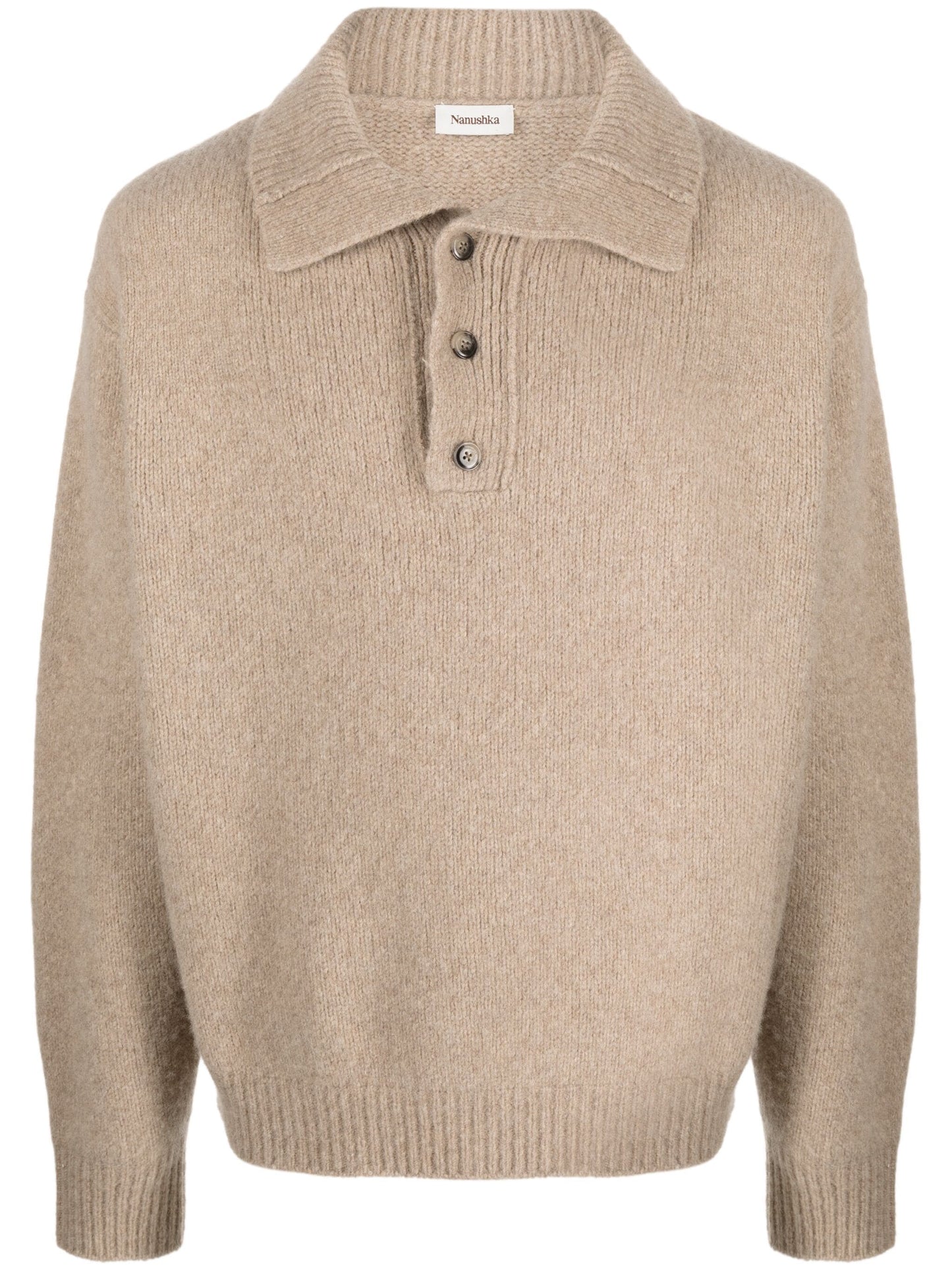 merino blend polo jumper by nanushka - bottegalusso: premier destination for modern luxury menswear