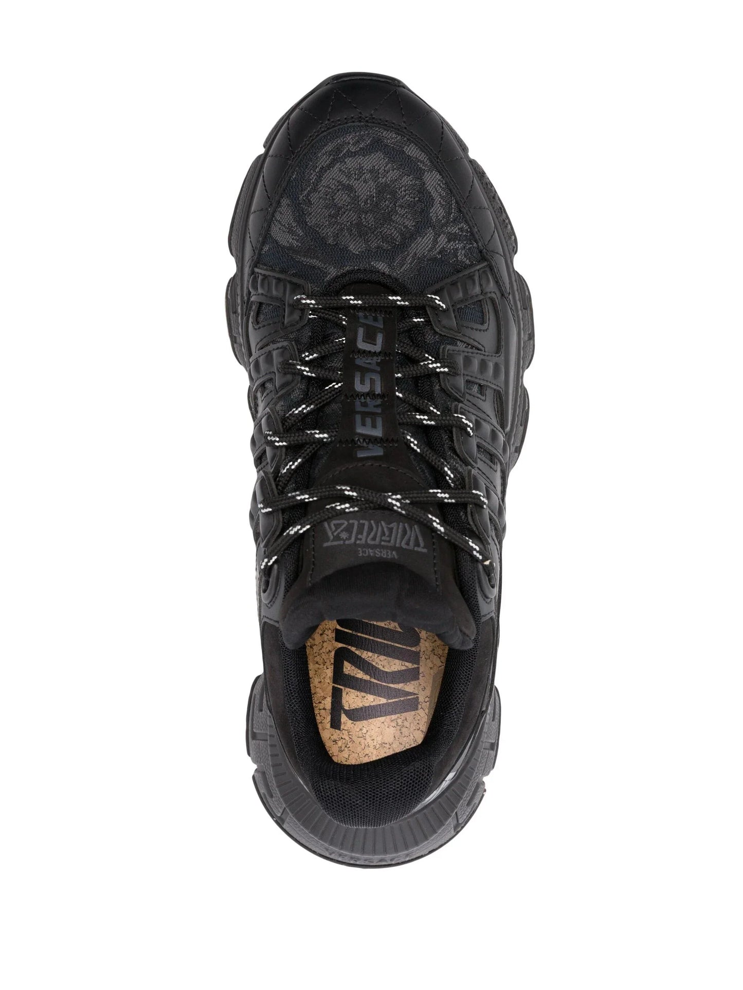 trigreca barocco jacquard caged sneakers by versace - bottegalusso: premier destination for modern luxury menswear