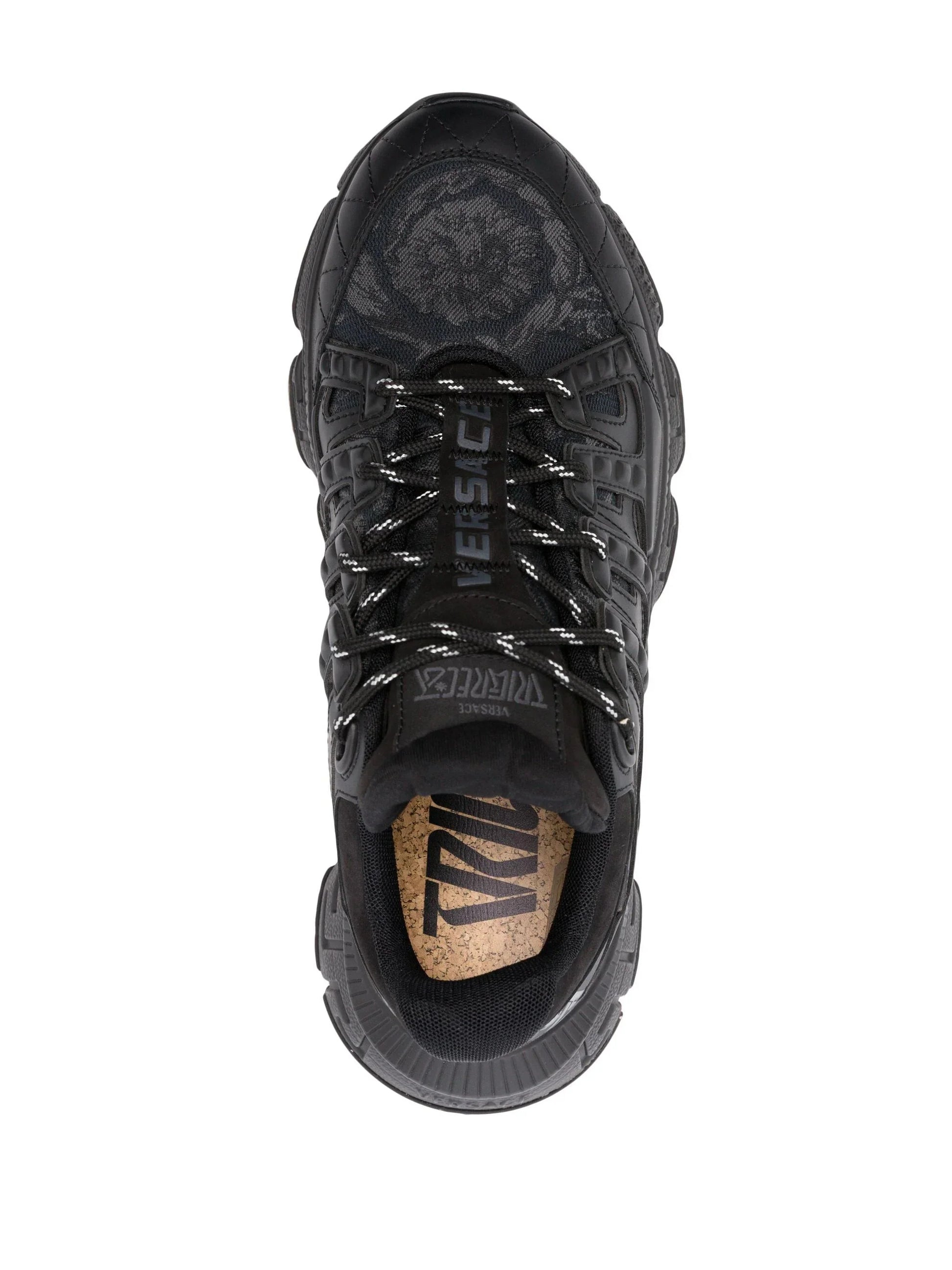 Trigreca Barocco Jacquard Caged Sneakers by Versace - bottegalusso: Premier Destination for Modern Luxury Menswear