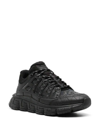 Trigreca Barocco Jacquard Caged Sneakers by Versace - bottegalusso: Premier Destination for Modern Luxury Menswear