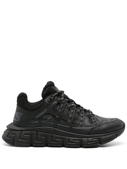 Trigreca Barocco Jacquard Caged Sneakers by Versace - bottegalusso: Premier Destination for Modern Luxury Menswear