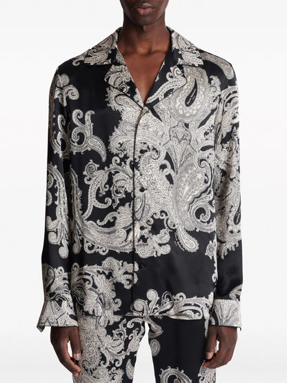 Paisley Print Silk Shirt