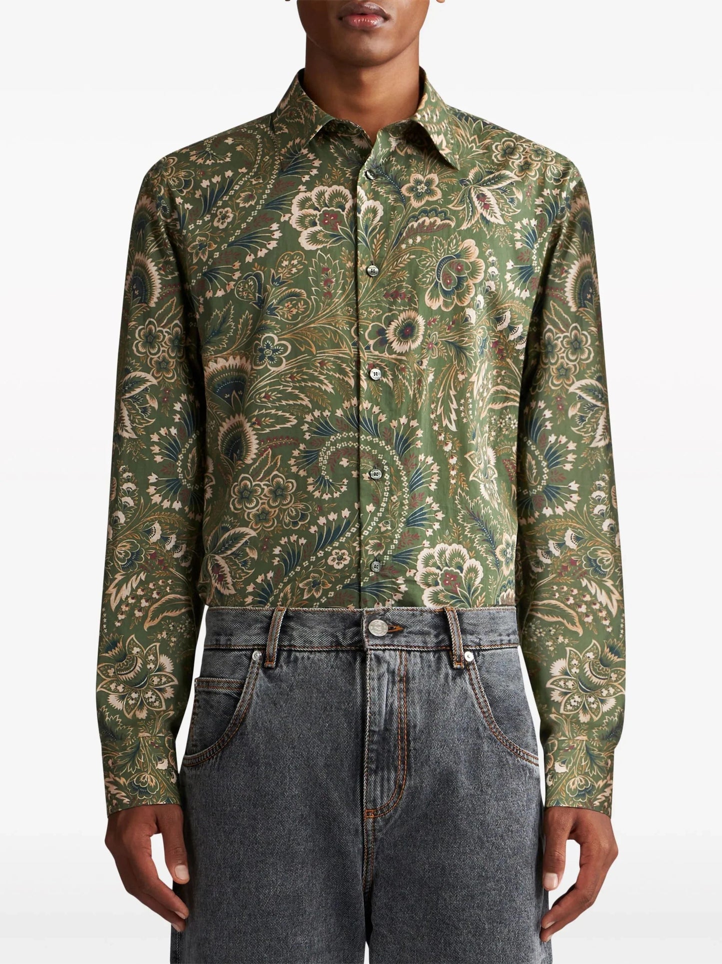 paisley print cotton shirt