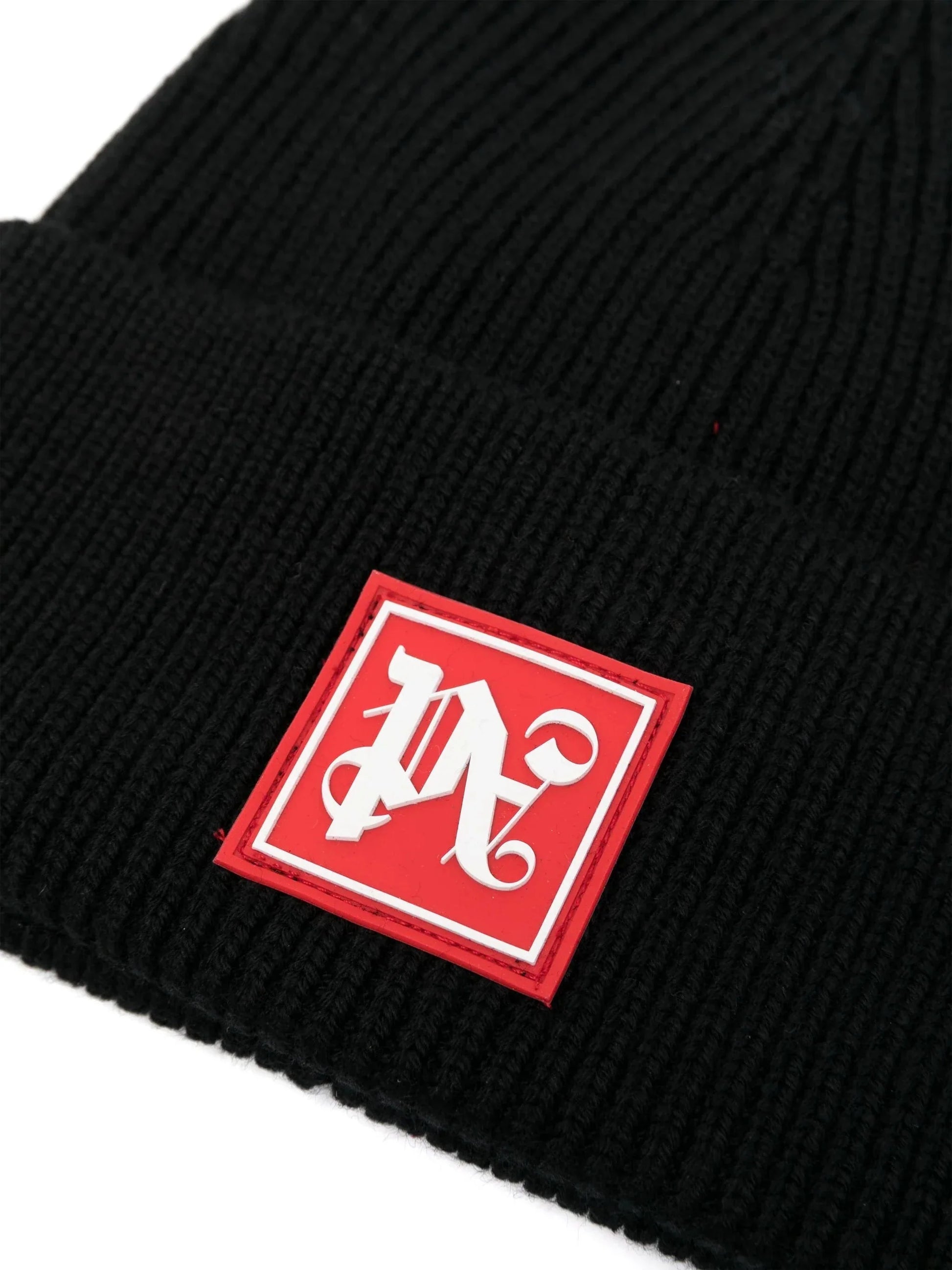 Monogram Appliqué Ski Beanie by Palm Angels - bottegalusso: Premier Destination for Modern Luxury Menswear