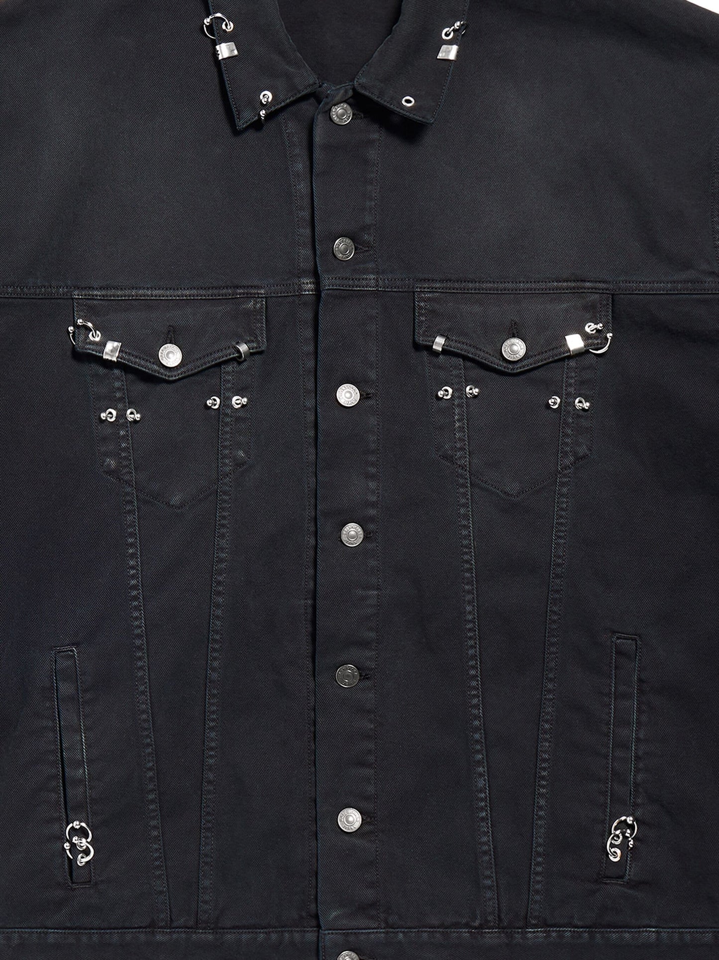 pierced denim jacket