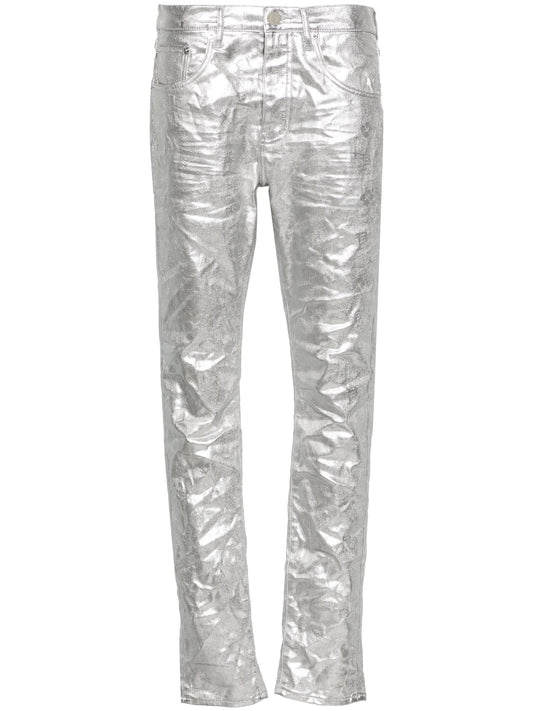 P001 Low Rise Slim Leg Metallic Jeans by Purple Brand - bottegalusso: Premier Destination for Modern Luxury Menswear