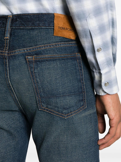 Straight Teg Selvedge Jeans by Tom Ford - bottegalusso: Premier Destination for Modern Luxury Menswear