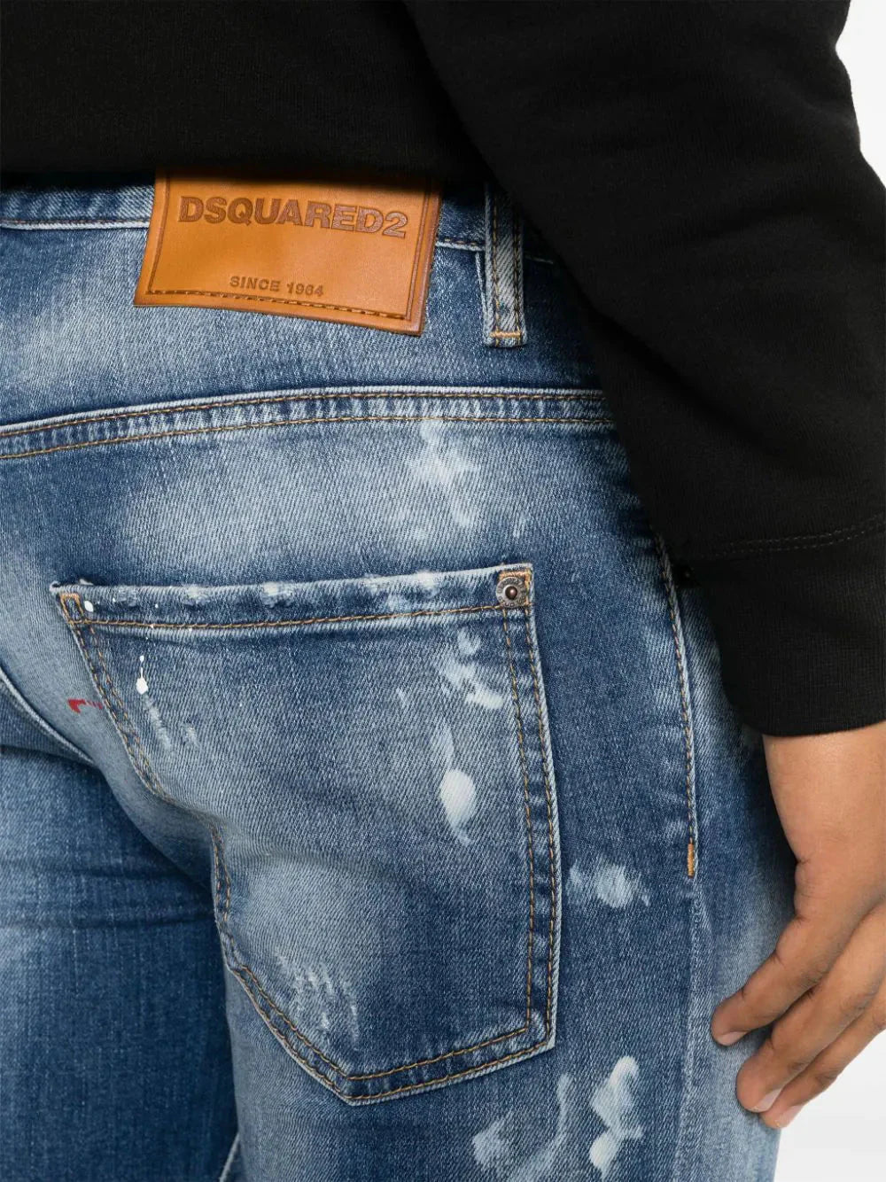 Paint Splatter Distressed Skinny Jeans by Dsquared2 - bottegalusso: Premier Destination for Modern Luxury Menswear