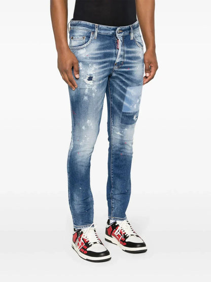 Paint Splatter Distressed Skinny Jeans by Dsquared2 - bottegalusso: Premier Destination for Modern Luxury Menswear