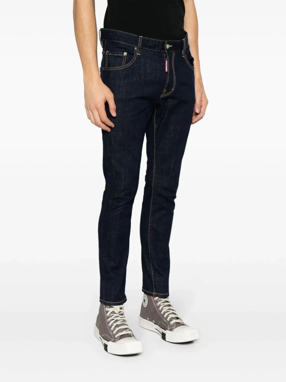 mid rise skinny jeans by dsquared2 - bottegalusso: premier destination for modern luxury menswear