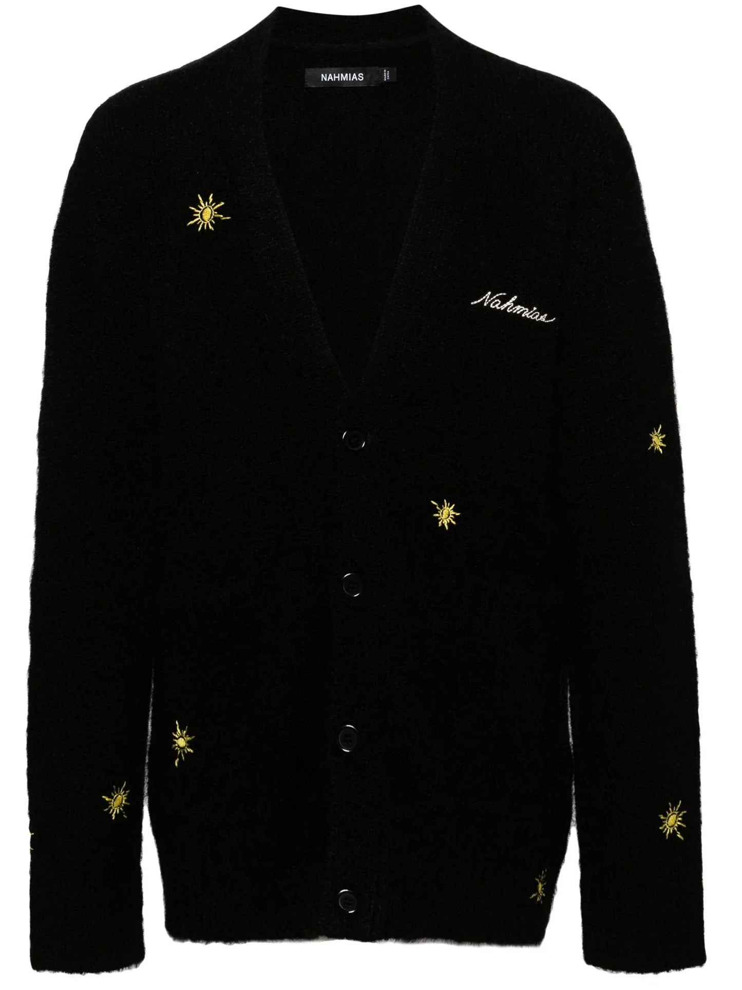 sunshine logo embroidered cardigan by nahmias - bottegalusso: premier destination for modern luxury menswear