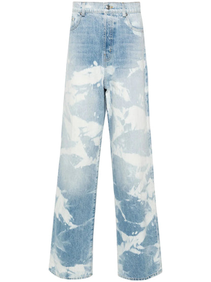 Straight Leg Bleached Jeans by Nahmias - bottegalusso: Premier Destination for Modern Luxury Menswear