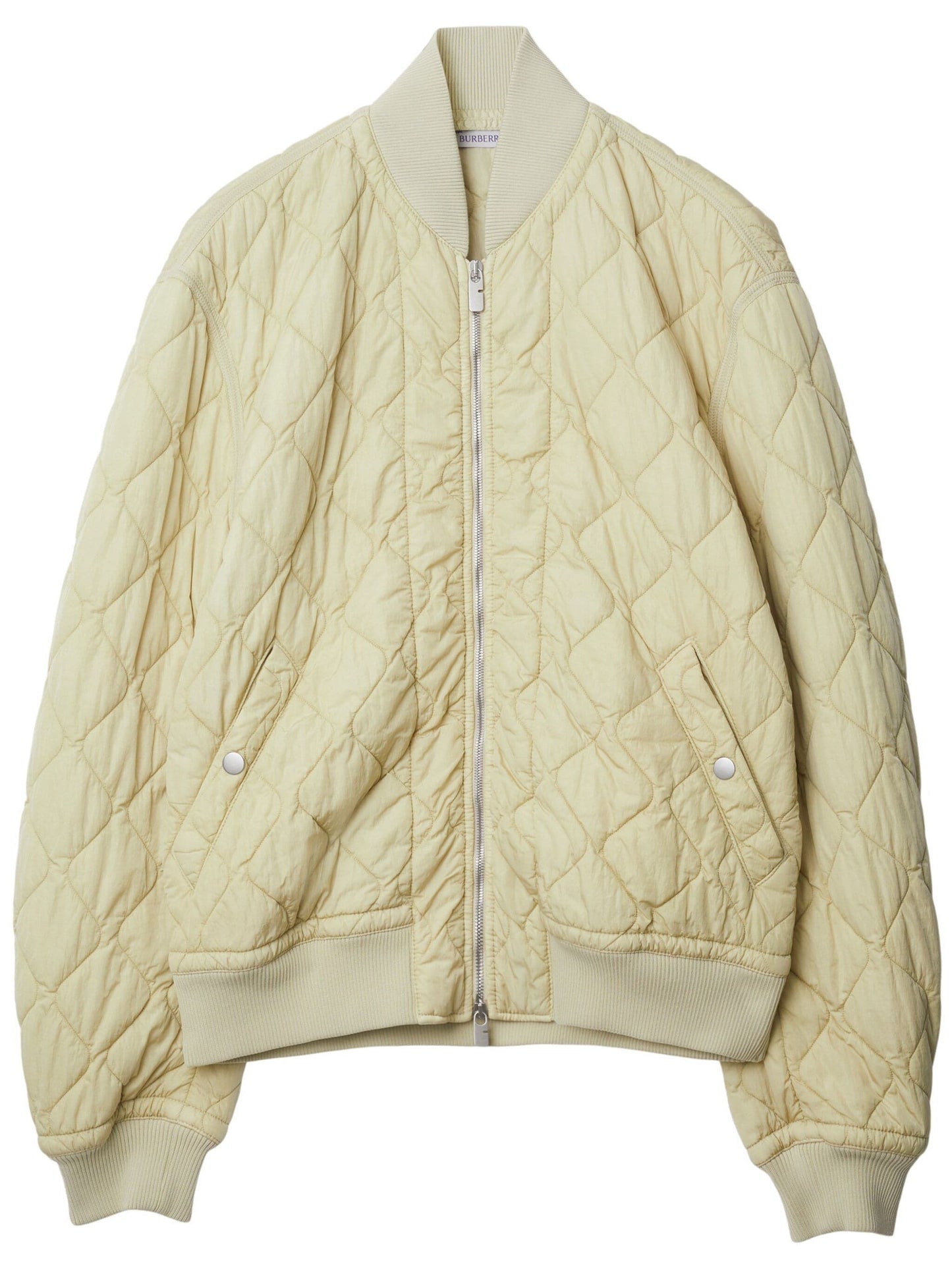 stand up collar quilted bomber jacket