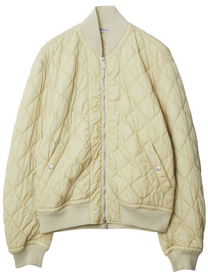 Stand Up Collar Quilted Bomber Jacket