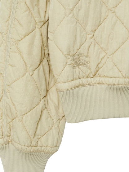 Stand Up Collar Quilted Bomber Jacket