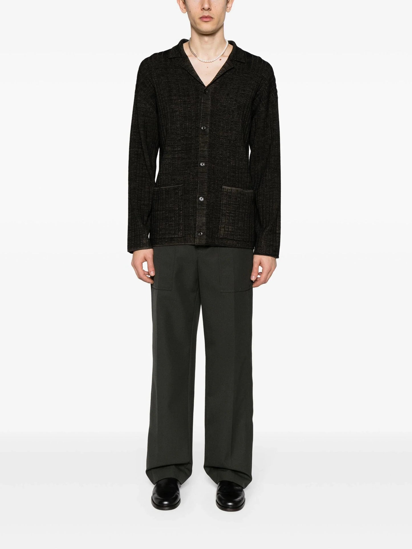 torben ribbed knit cardigan by nanushka - bottegalusso: premier destination for modern luxury menswear