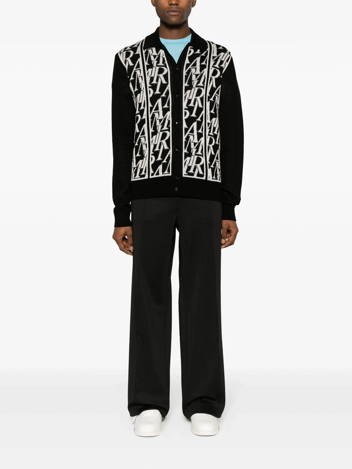 repeat wool jacquard cardigan by amiri - bottegalusso: premier destination for modern luxury menswear