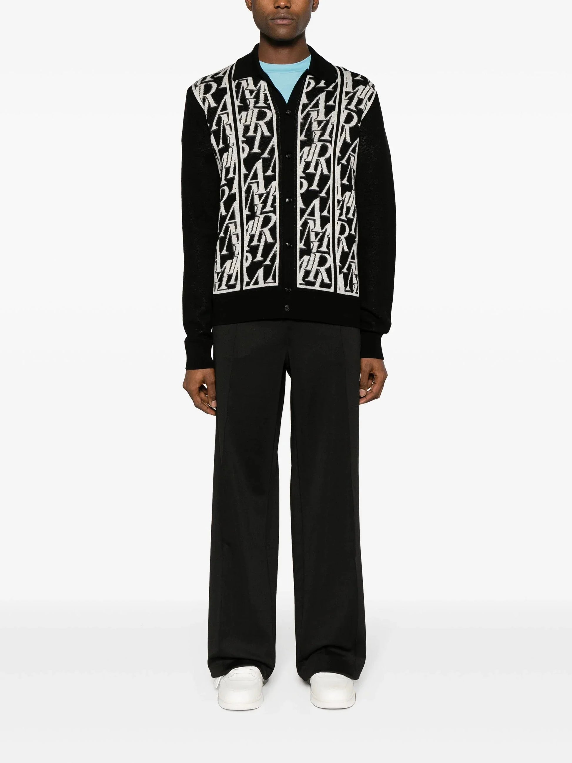 Repeat Wool Jacquard Cardigan by Amiri - bottegalusso: Premier Destination for Modern Luxury Menswear