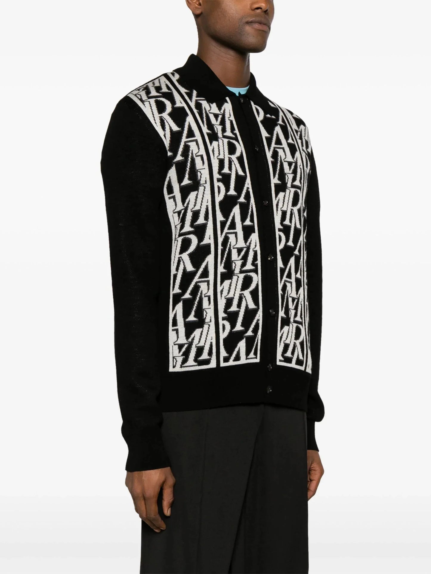 repeat wool jacquard cardigan by amiri - bottegalusso: premier destination for modern luxury menswear