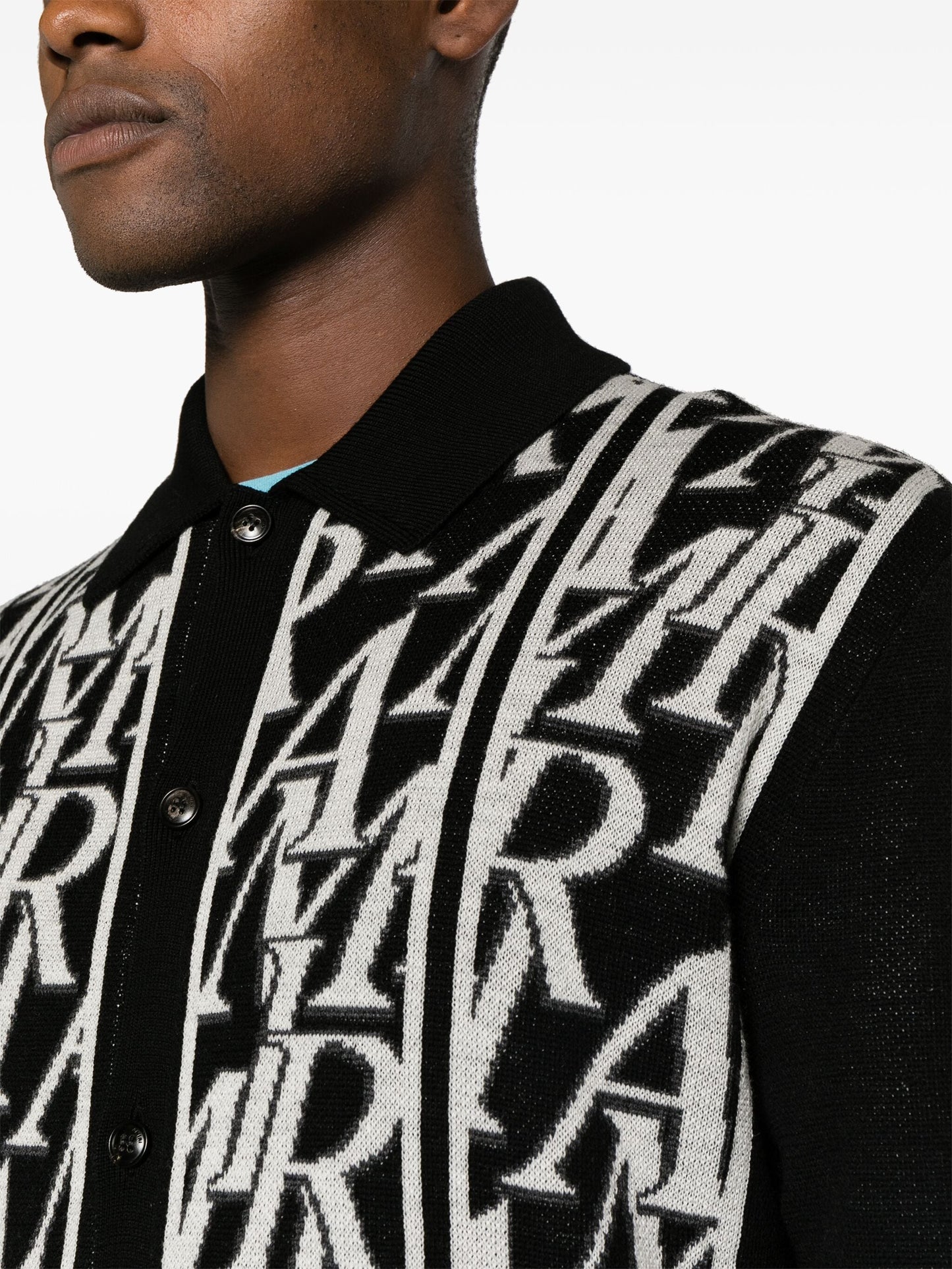 repeat wool jacquard cardigan by amiri - bottegalusso: premier destination for modern luxury menswear