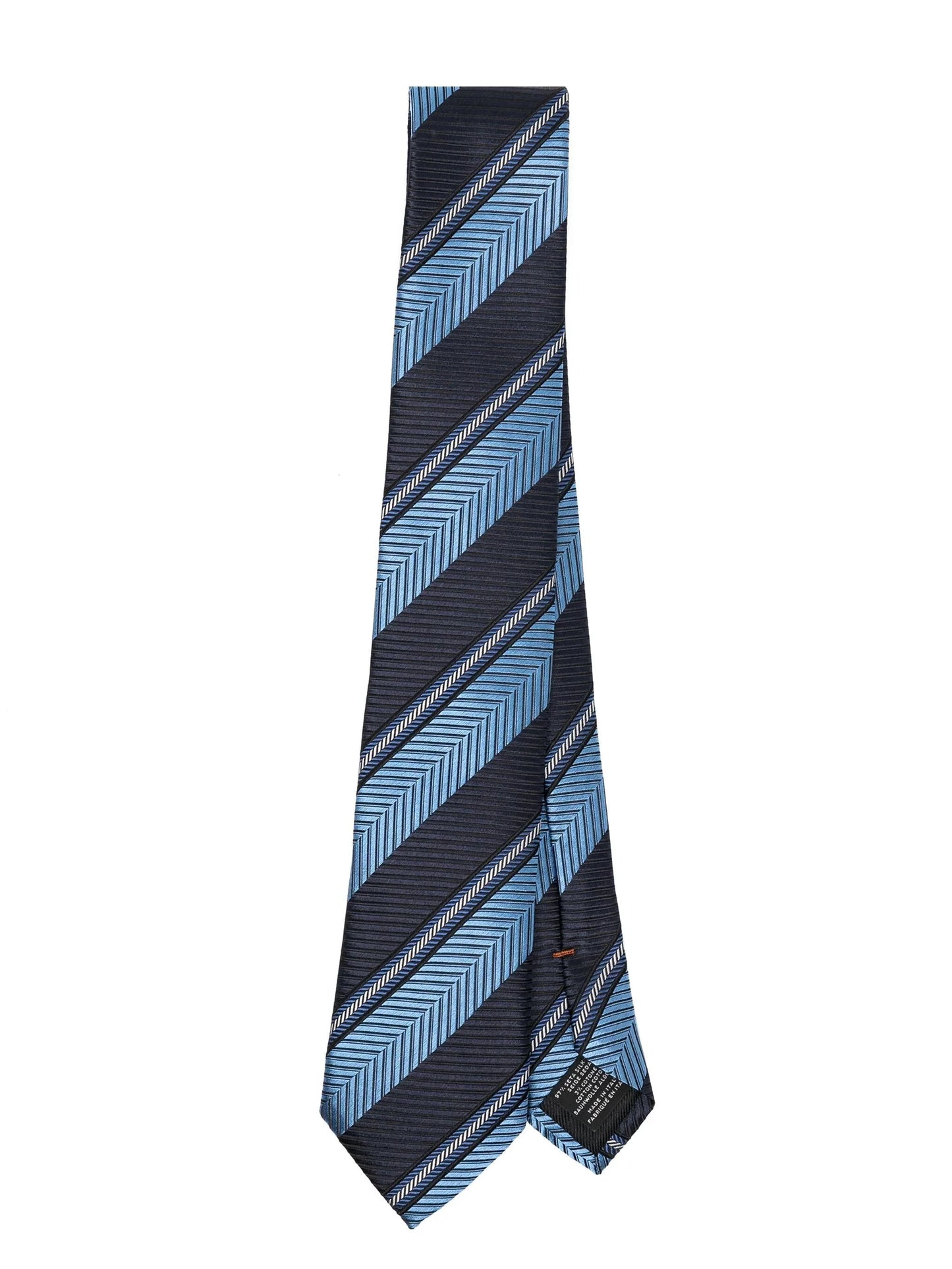 striped silk blend tie by zegna - bottegalusso: premier destination for modern luxury menswear