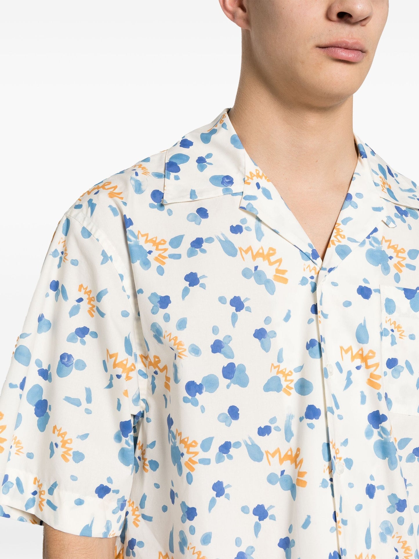 logo print cotton shirt