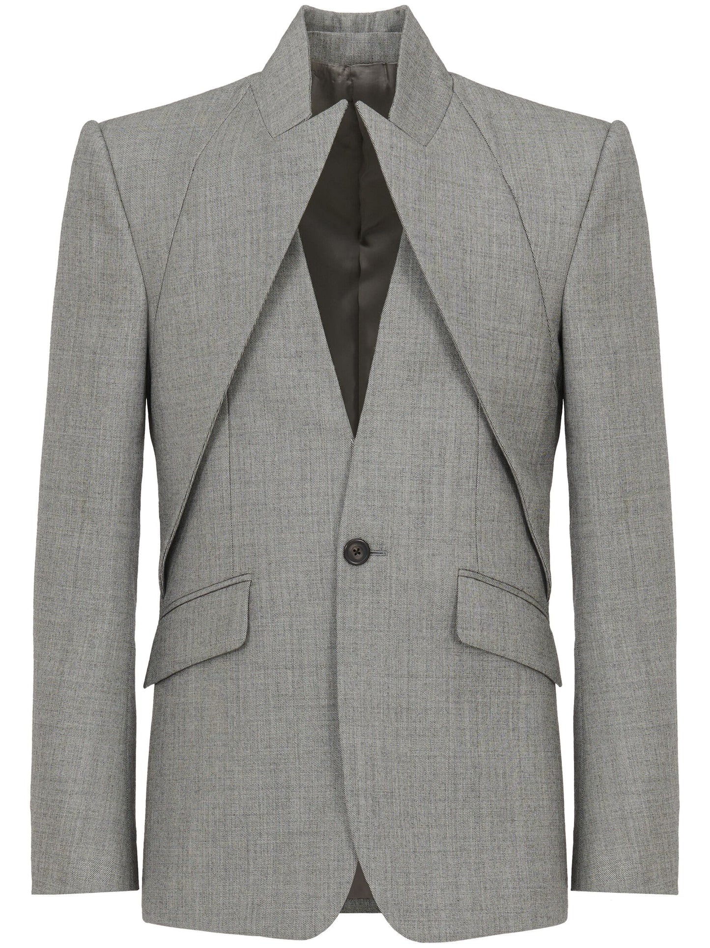 twisted wool single breasted blazer