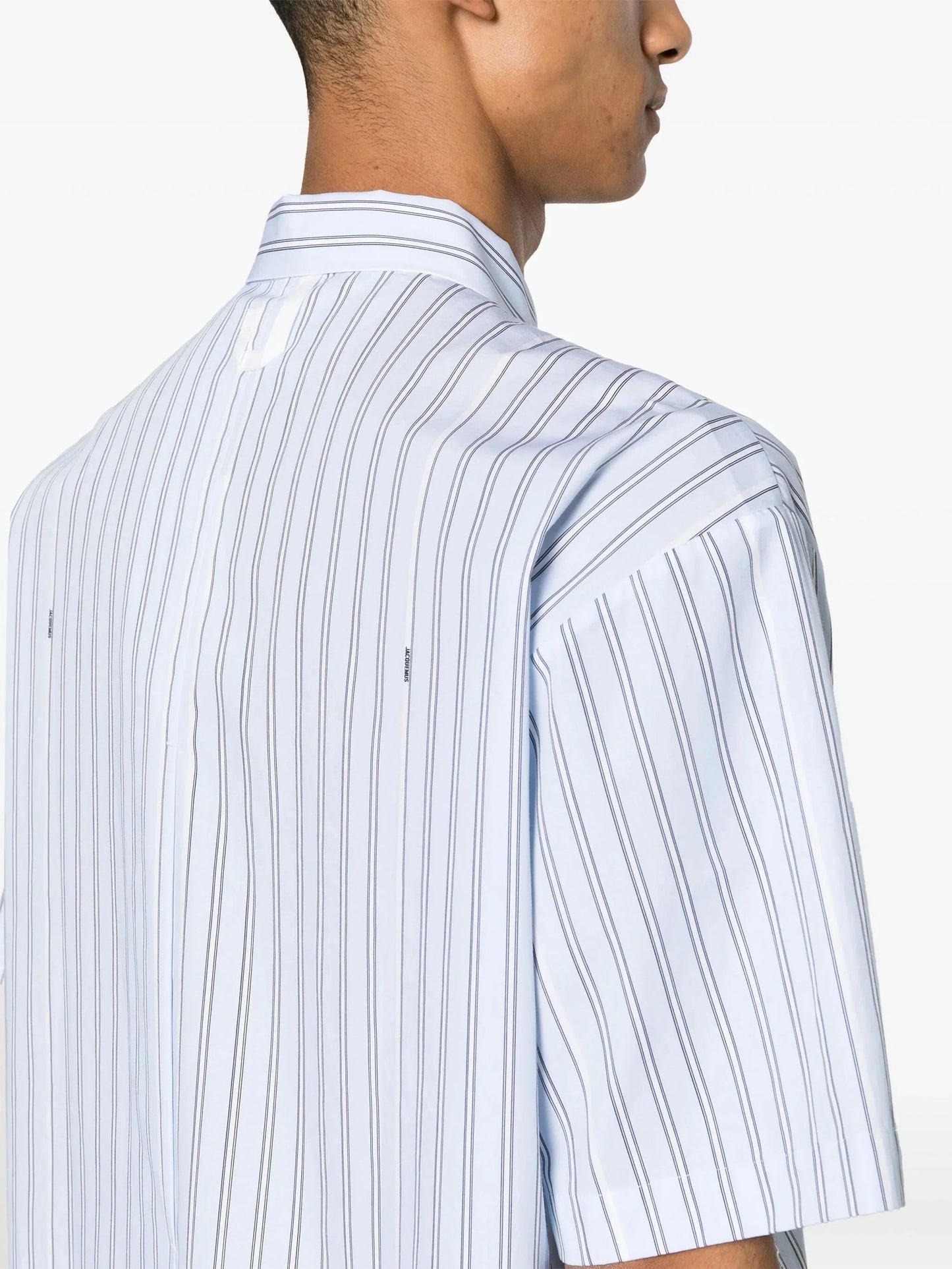 striped cotton bowling shirt