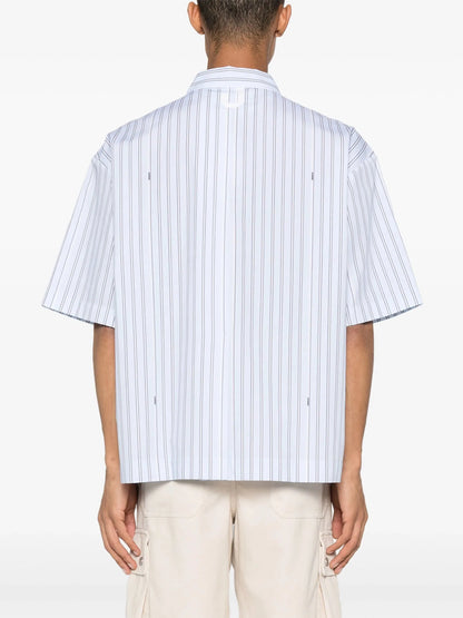 Striped Cotton Bowling Shirt