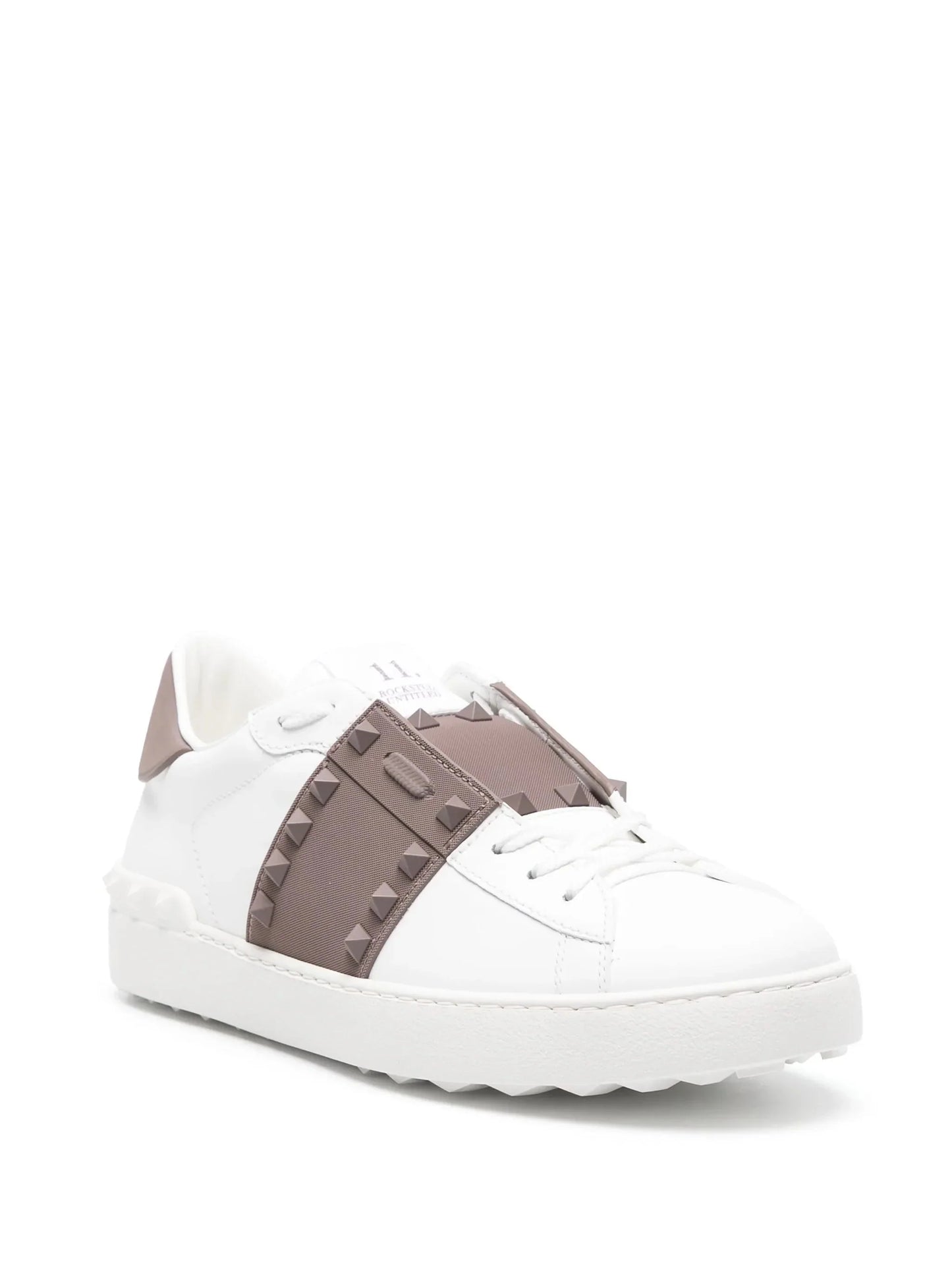 rockstud untitled leather sneakers by valentino garavani - bottegalusso: premier destination for modern luxury menswear