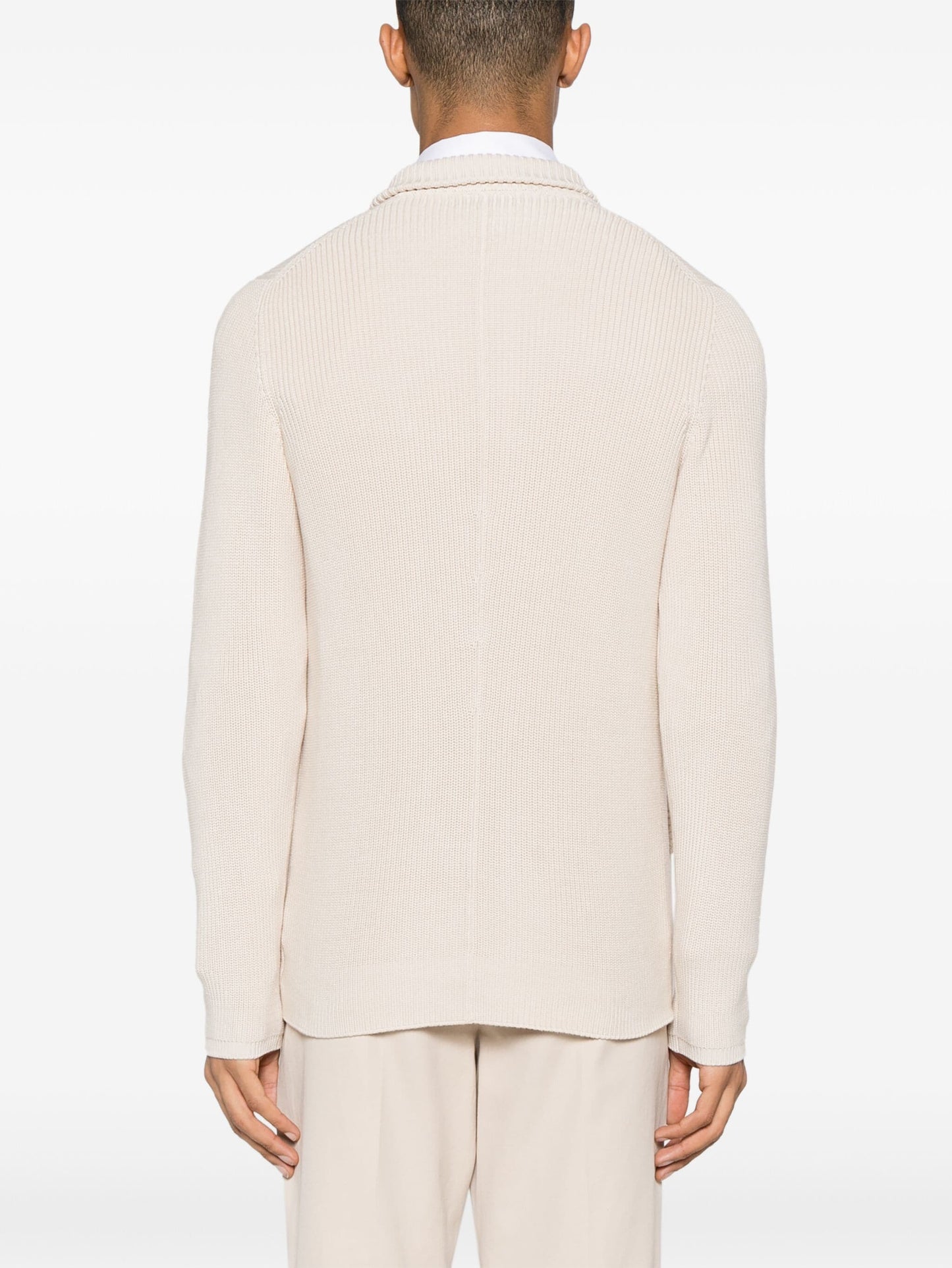 stand up collar cotton cardigan by brunello cucinelli - bottegalusso: premier destination for modern luxury menswear