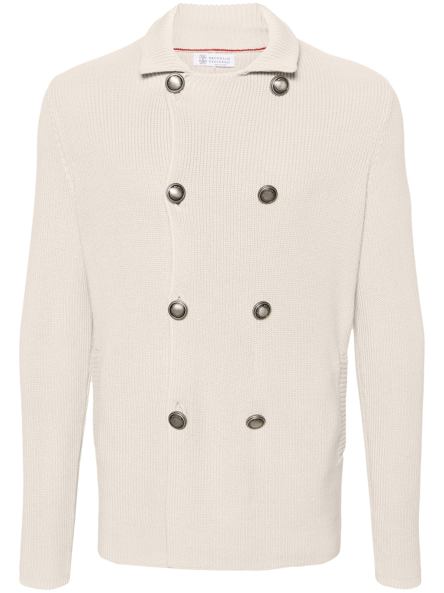 stand up collar cotton cardigan by brunello cucinelli - bottegalusso: premier destination for modern luxury menswear