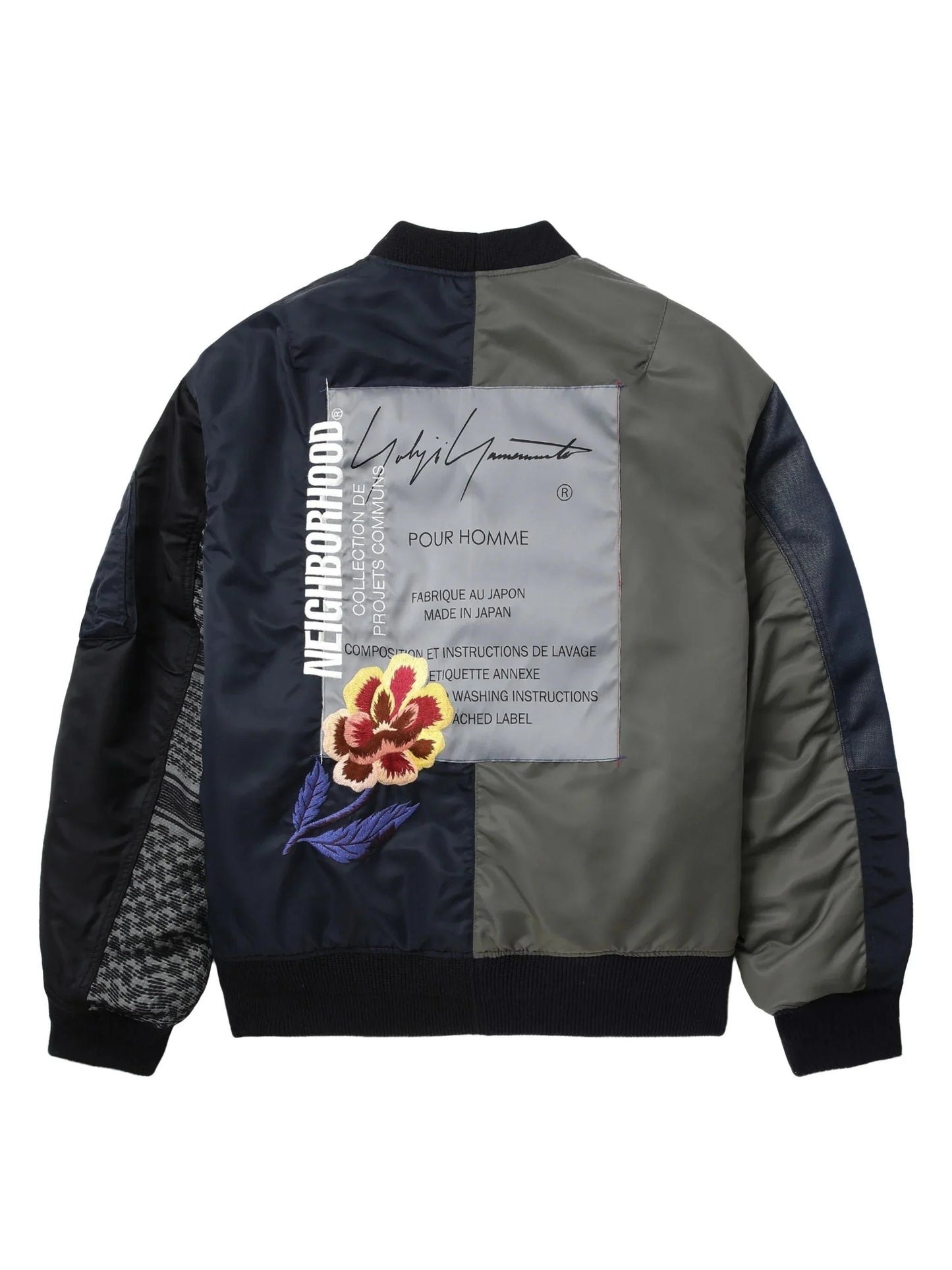 panelled bomber jacket