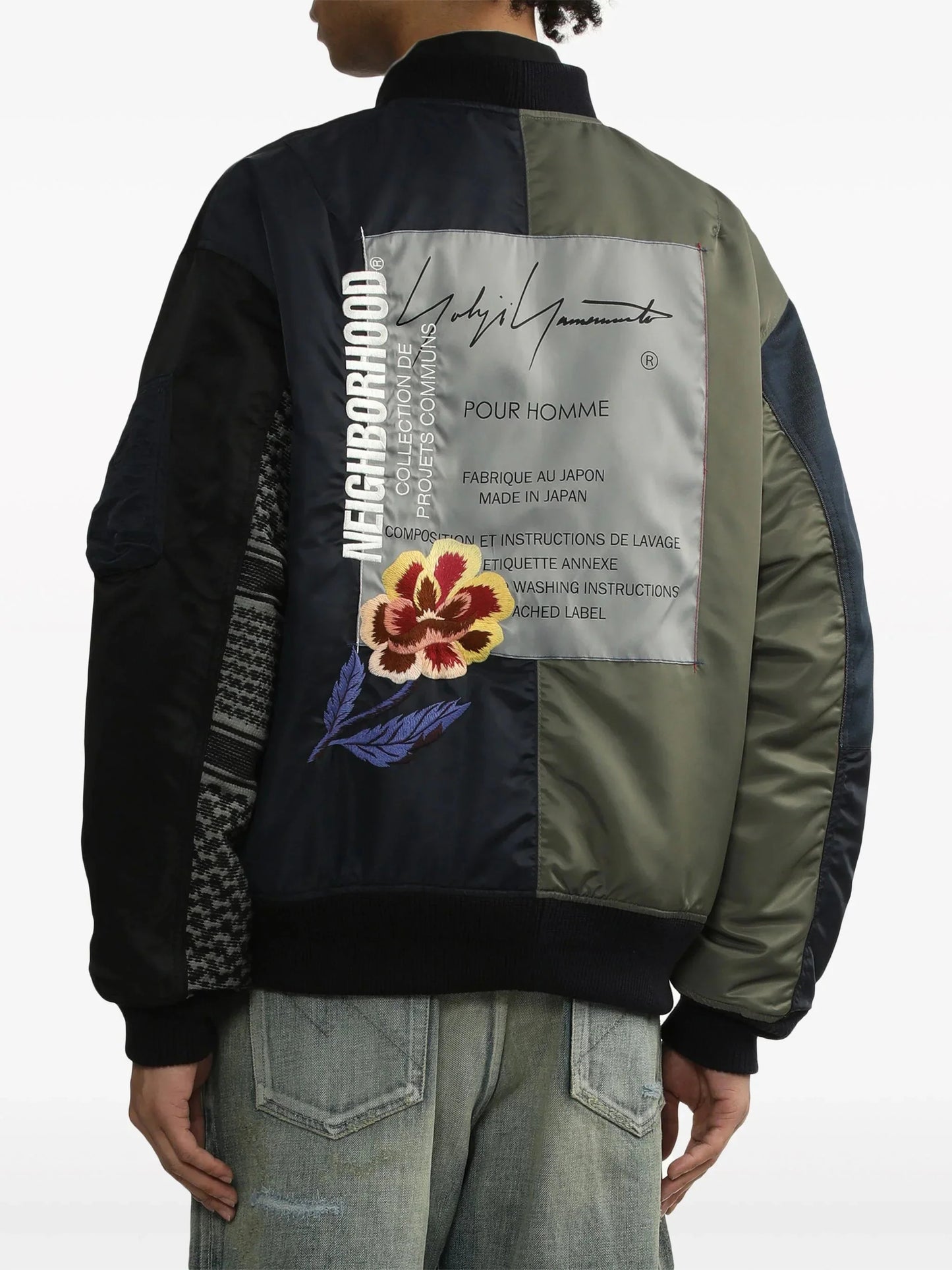 panelled bomber jacket