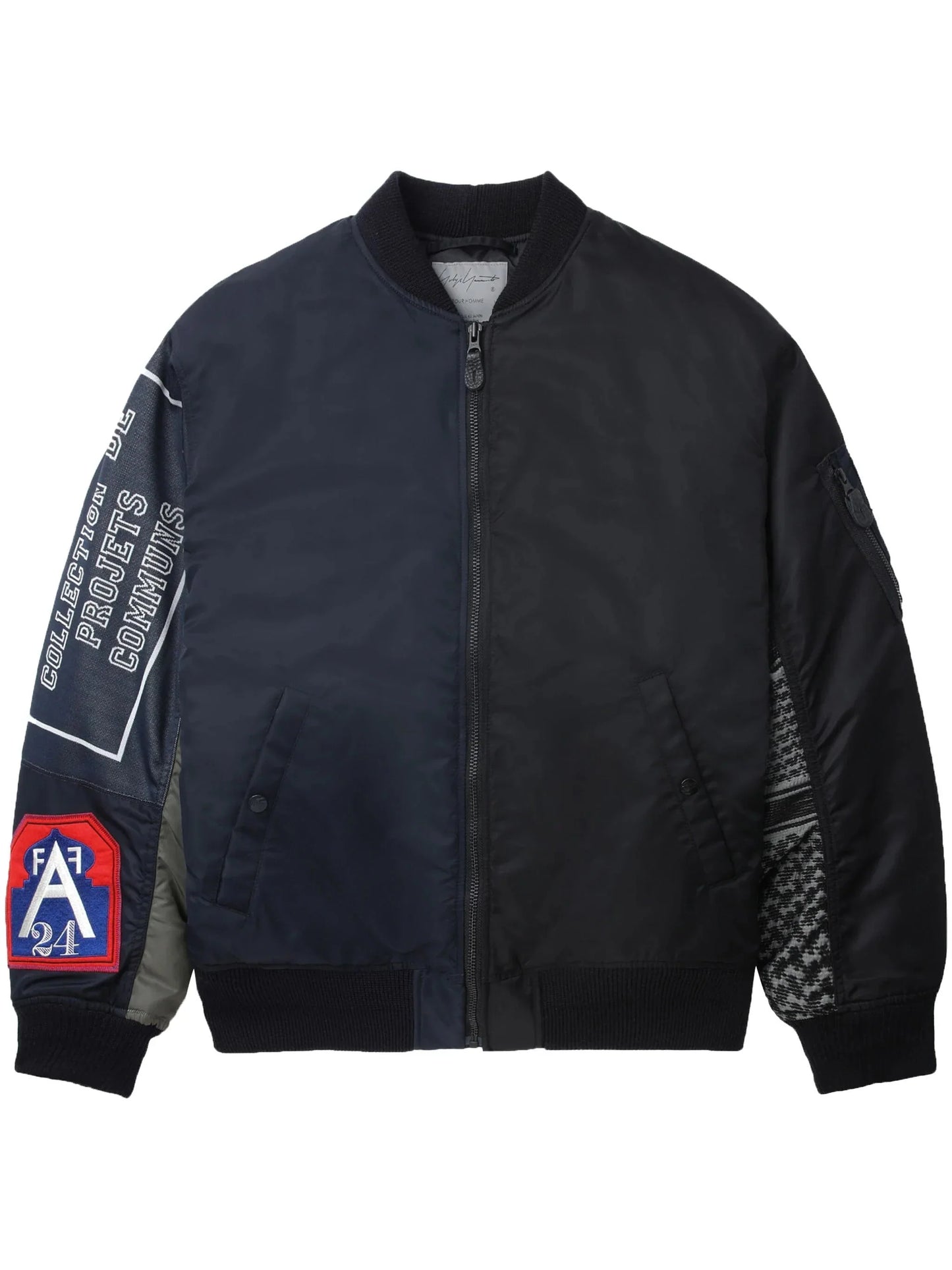 panelled bomber jacket