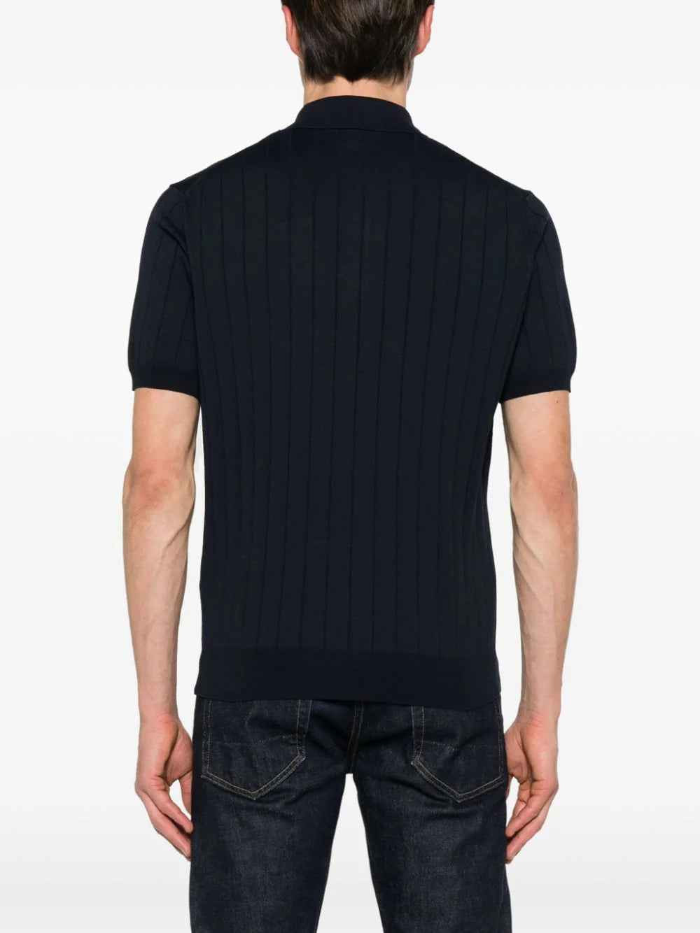 wide-ribbed polo shirt