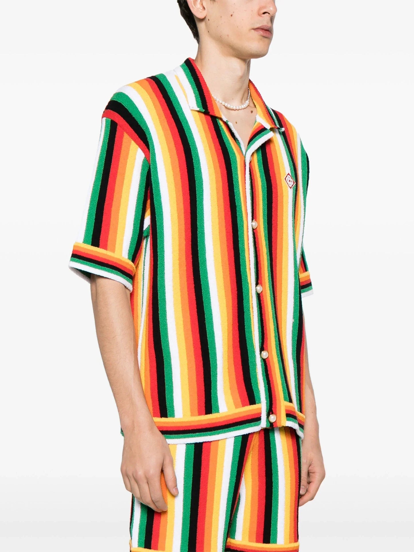 striped towelling shirt