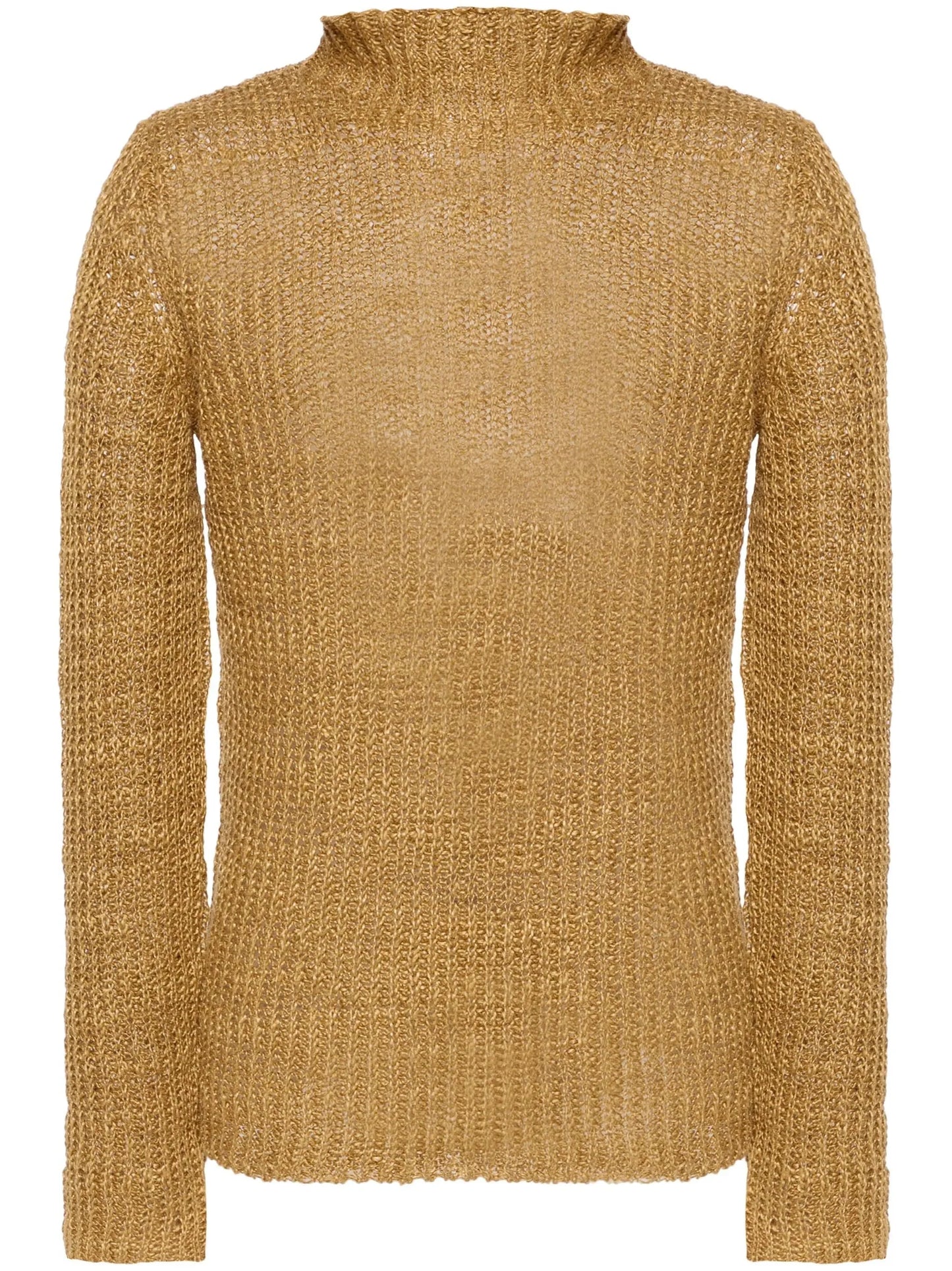 mock neck linen jumper by dries van noten - bottegalusso: premier destination for modern luxury menswear