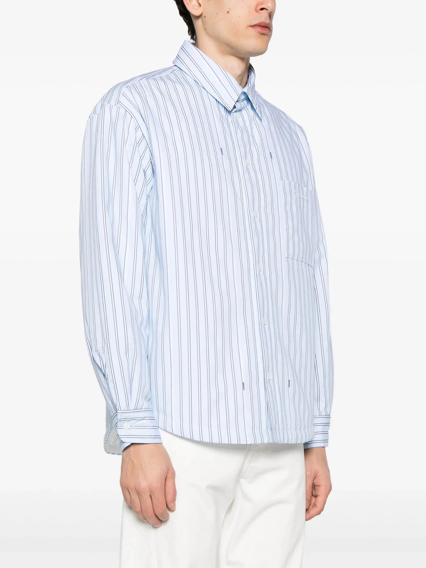 pinstriped padded shirt