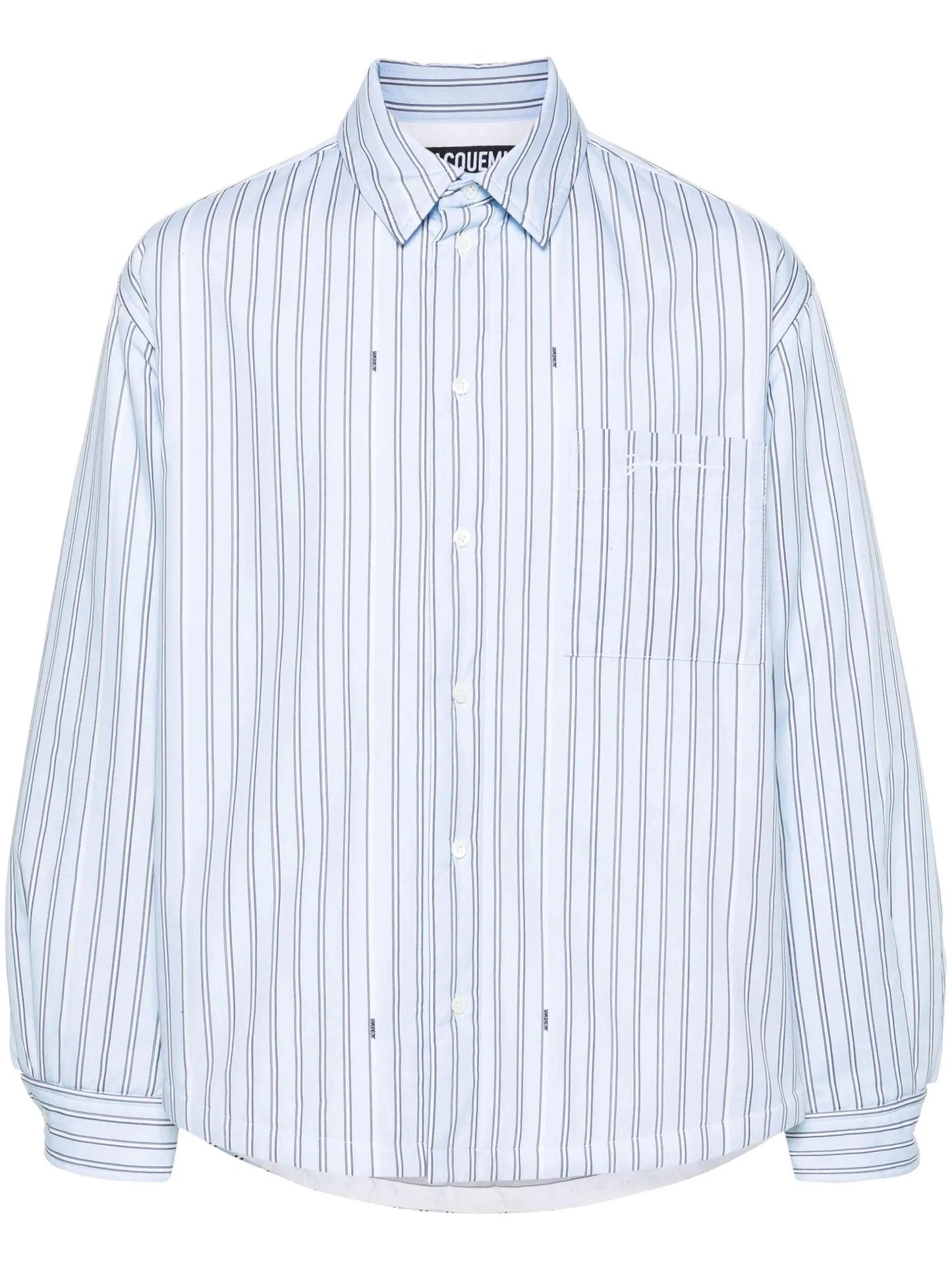 pinstriped padded shirt