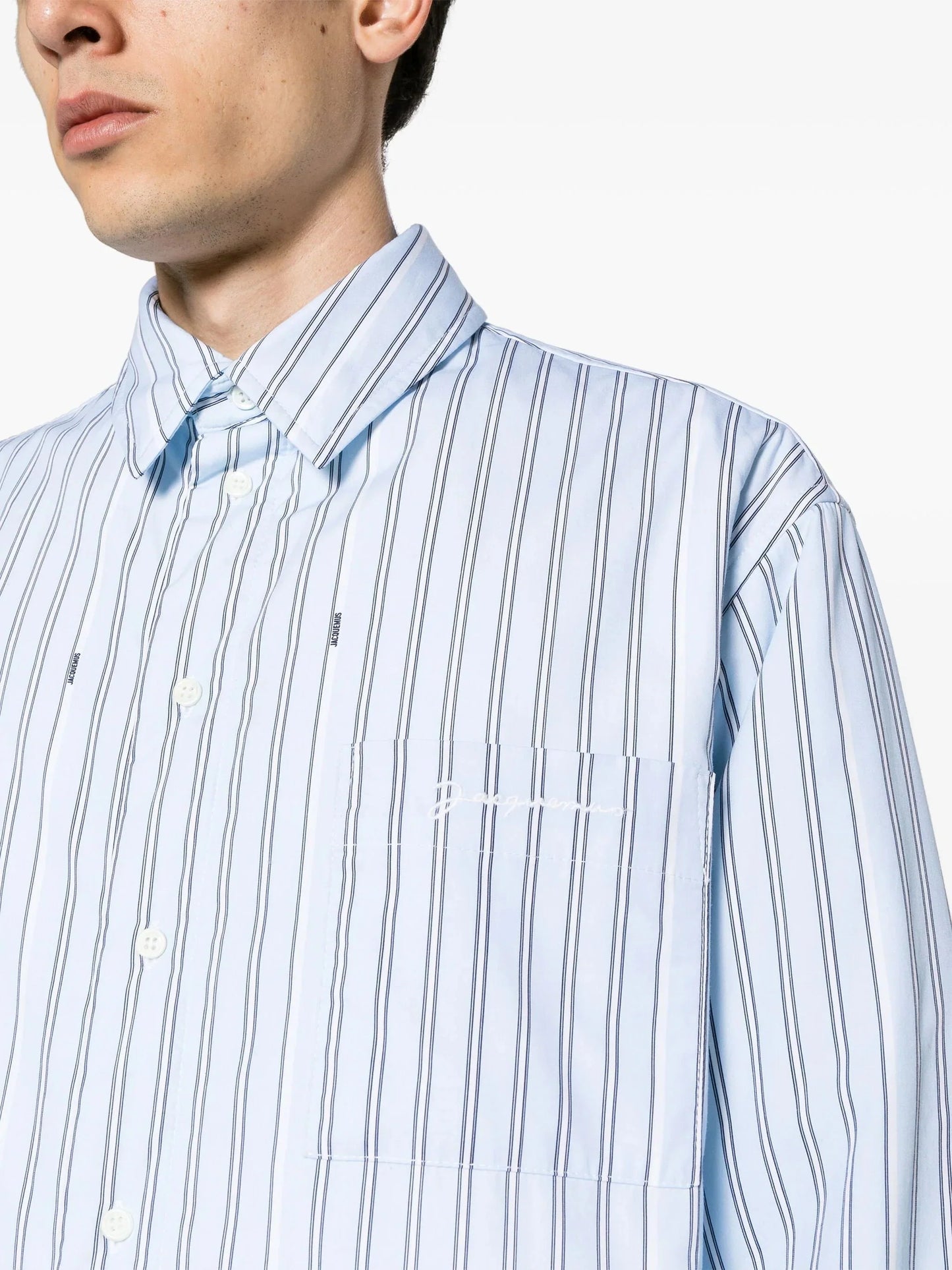 pinstriped padded shirt