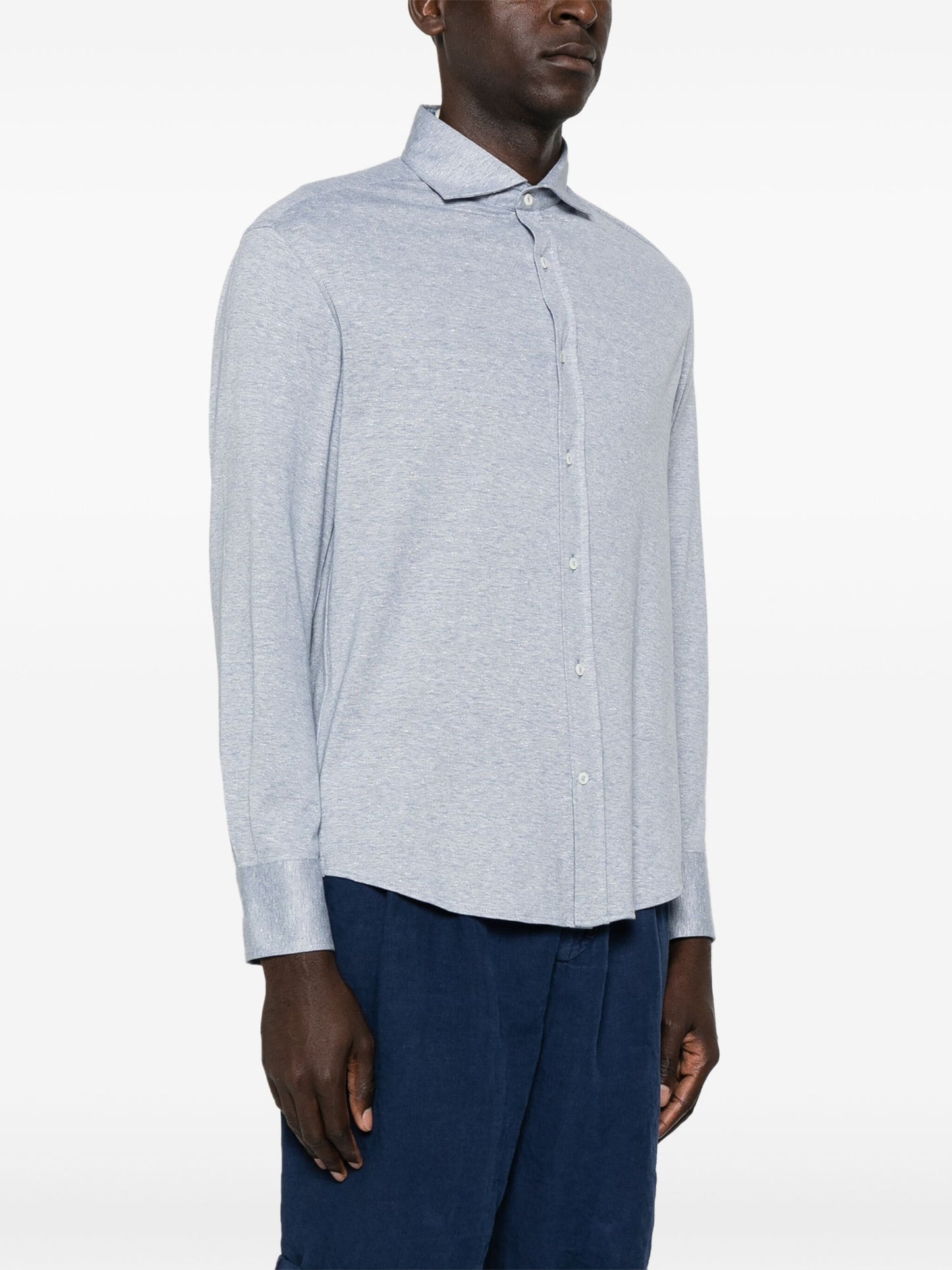 mélange ribbed shirt