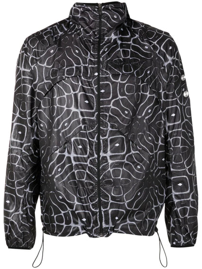 Graphic-print hood jacket